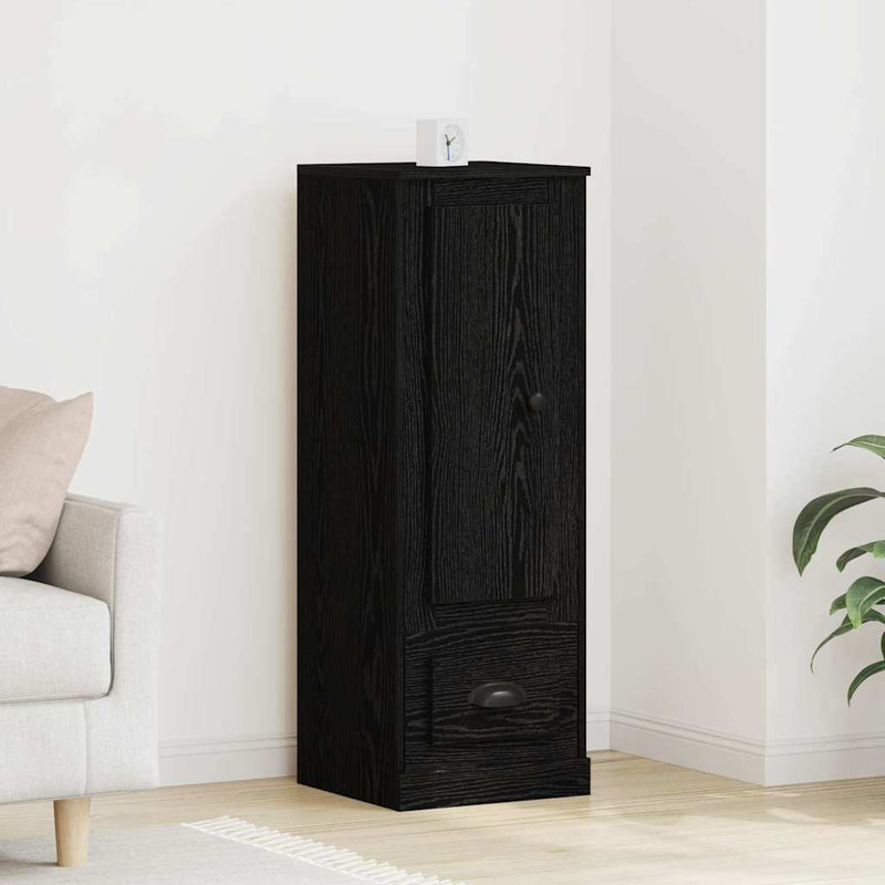 vidaXL Fekete tölgyhát Fekete tölgy 36 x 35,5 x 103,5 cm Faanyag