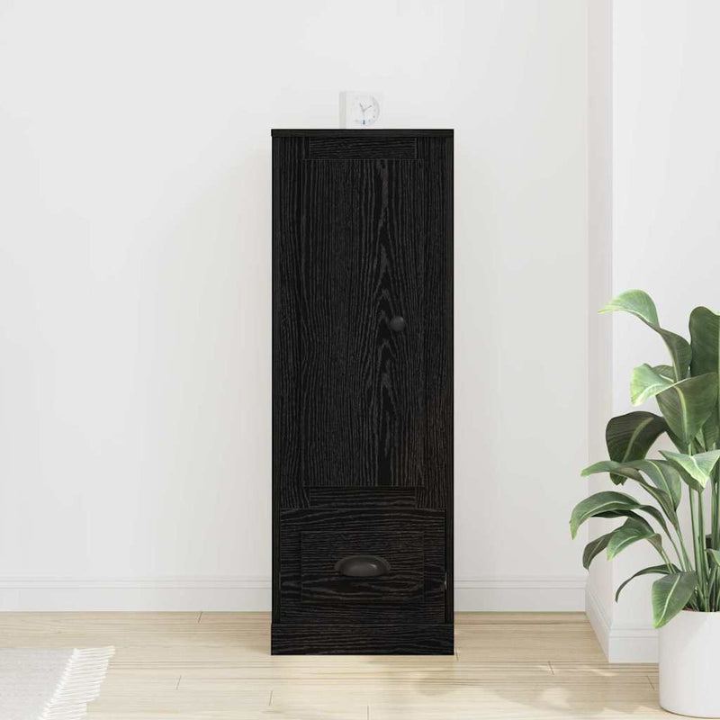 vidaXL Fekete tölgyhát Fekete tölgy 36 x 35,5 x 103,5 cm Faanyag