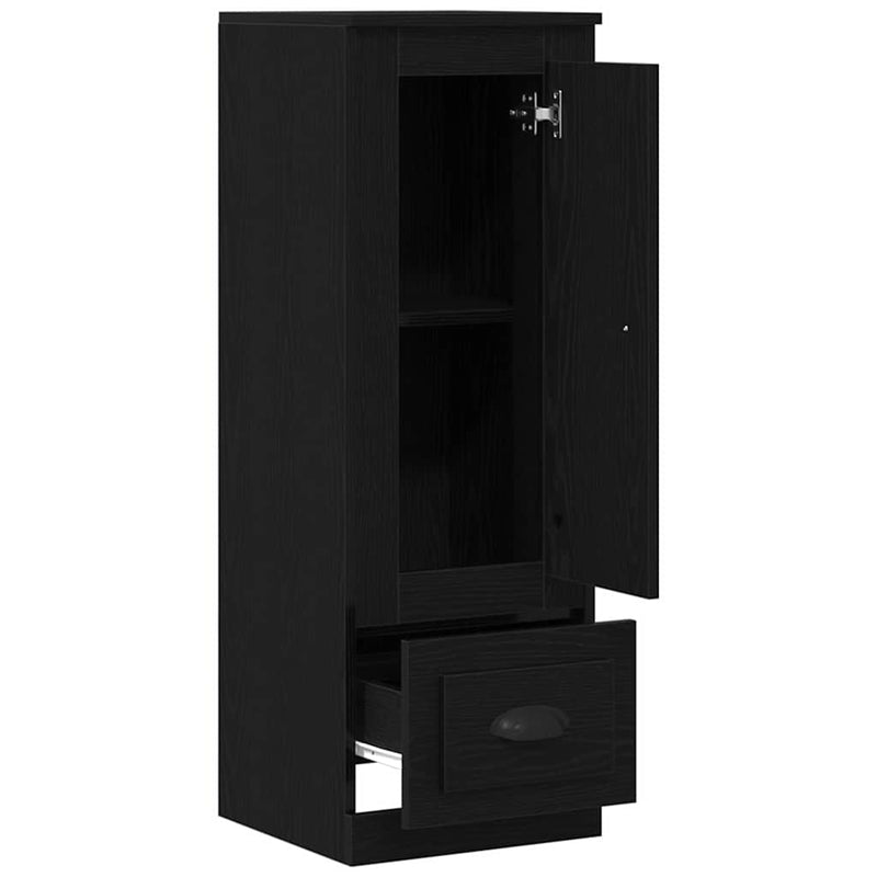 vidaXL Fekete tölgyhát Fekete tölgy 36 x 35,5 x 103,5 cm Faanyag