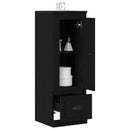 vidaXL Magasfiú fiókkal Fekete tölgy 36 x 35.5 x 103.5 cm Faanyag