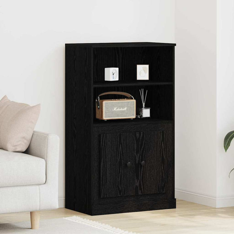 vidaXL Büféasztal Fekete tölgy 60 x 35.5 x 103.5 cm Faanyag