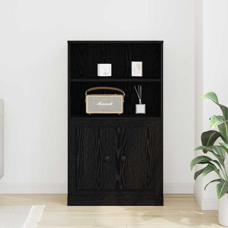 vidaXL Büféasztal Fekete tölgy 60 x 35.5 x 103.5 cm Faanyag