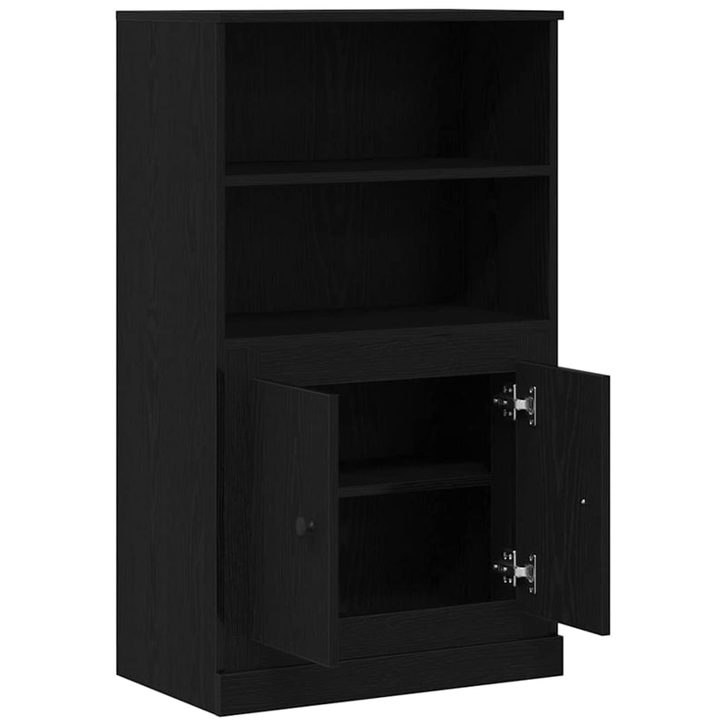 vidaXL Büféasztal Fekete tölgy 60 x 35.5 x 103.5 cm Faanyag