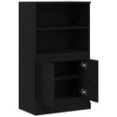 vidaXL Büféasztal Fekete tölgy 60 x 35.5 x 103.5 cm Faanyag