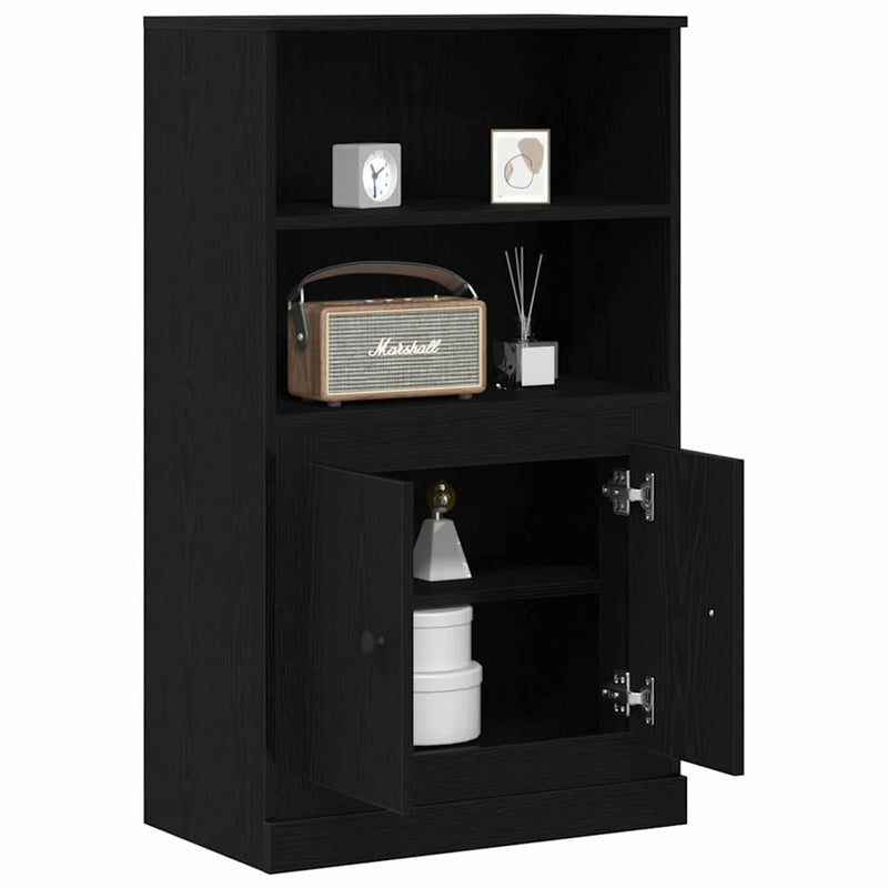 vidaXL Büféasztal Fekete tölgy 60 x 35.5 x 103.5 cm Faanyag
