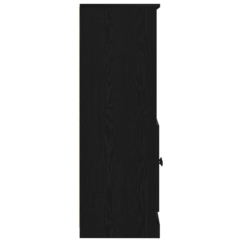 vidaXL Büféasztal Fekete tölgy 60 x 35.5 x 103.5 cm Faanyag
