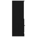 vidaXL Highboard Fekete tölgy 36 x 35,5 x 103,5 cm Faanyag