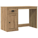 vidaXL Asztal fiókkal tárolóval Artisan tölgy 50 x 115 x 75 cm Faanyag
