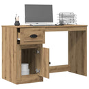 vidaXL Asztal fiókkal tárolóval Artisan tölgy 50 x 115 x 75 cm Faanyag