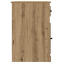 vidaXL Asztal fiókkal tárolóval Artisan tölgy 50 x 115 x 75 cm Faanyag
