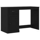 vidaXL Asztal fiókkal tárolóval Fekete tölgy 50 x 115 x 75 cm Faanyag