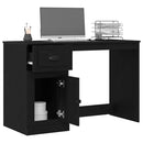vidaXL Asztal fiókkal tárolóval Fekete tölgy 50 x 115 x 75 cm Faanyag