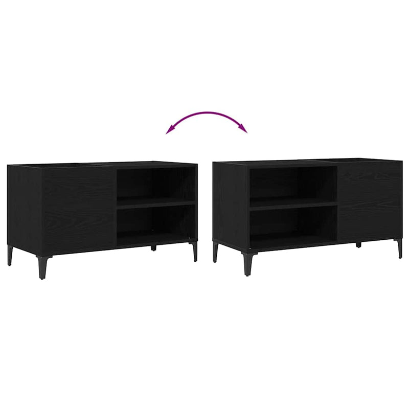 vidaXL Hanglemez szekrény Fekete tölgy 84,5 x 38 x 48 cm Faanyag