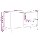 vidaXL Hanglemez szekrény Fekete tölgy 84,5 x 38 x 48 cm Faanyag