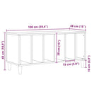 vidaXL Hanglemez szekrény Fekete tölgy 100 x 38 x 48 cm Faanyag