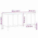 vidaXL Hanglemez szekrény Fekete tölgy 100 x 38 x 48 cm Faanyag