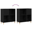 vidaXL Hanglemez szekrény Fekete tölgy 84,5 x 38 x 89 cm Szerelt Fa