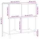vidaXL Hanglemez szekrény Fekete tölgy 84,5 x 38 x 89 cm Szerelt Fa