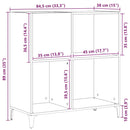 vidaXL Hanglemez szekrény Fekete tölgy 84,5 x 38 x 89 cm Faanyag