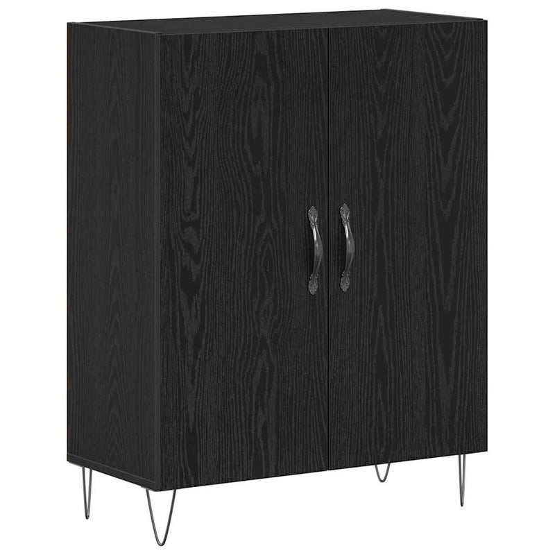 vidaXL Oldalszekrény Musta tammi 69.5 x 34 x 90 cm Faanyag