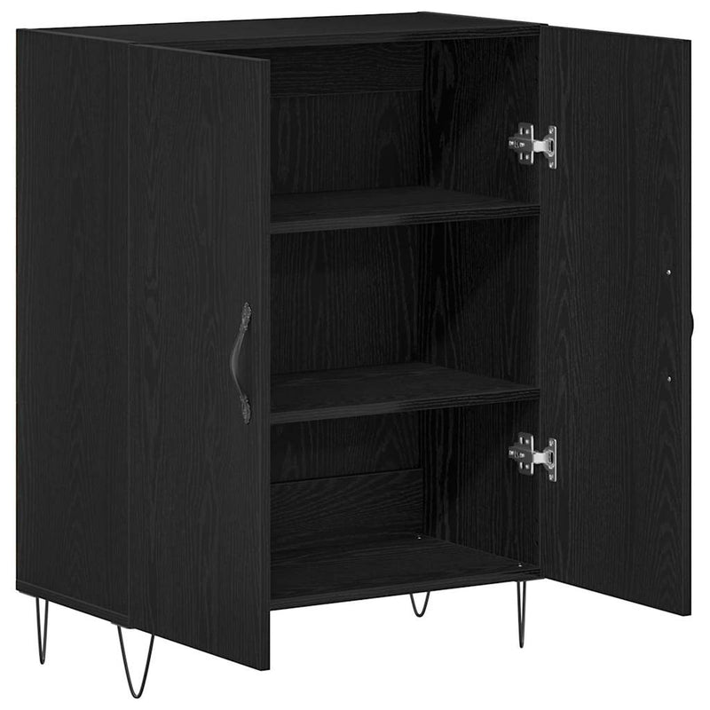 vidaXL Oldalszekrény Musta tammi 69.5 x 34 x 90 cm Faanyag