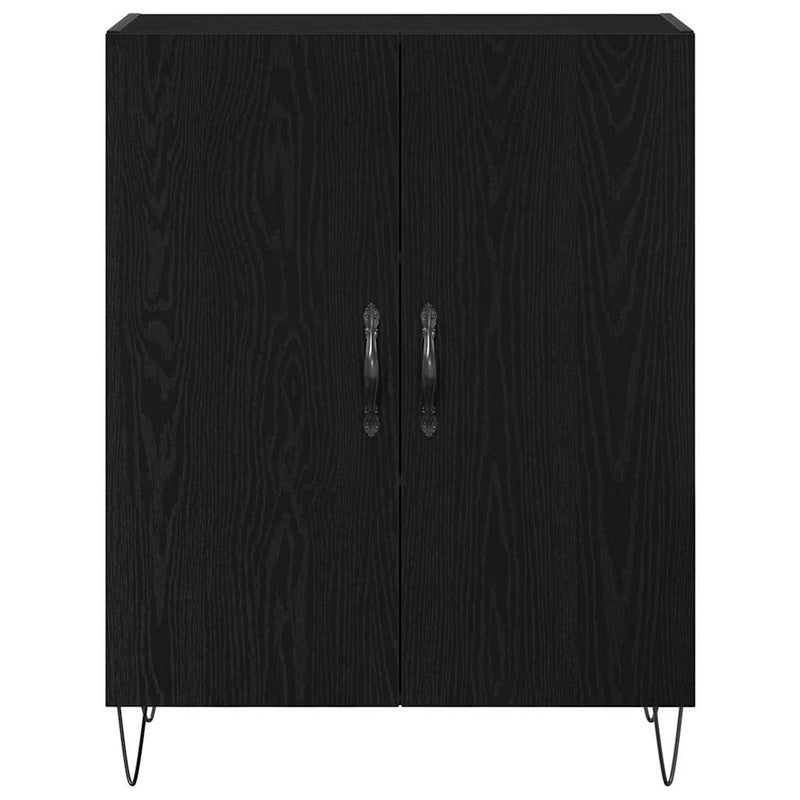 vidaXL Oldalszekrény Musta tammi 69.5 x 34 x 90 cm Faanyag