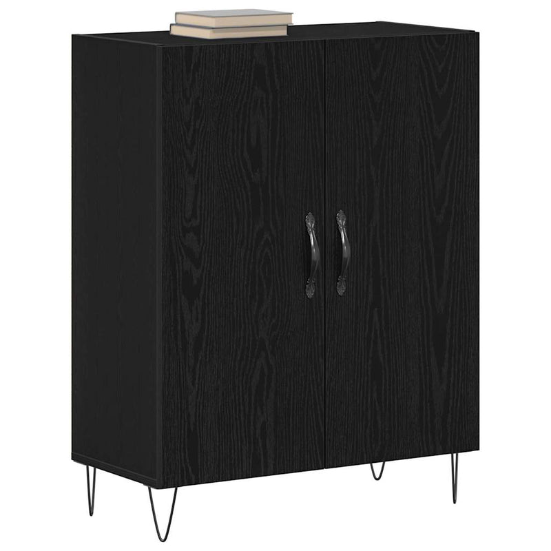 vidaXL Oldalszekrény Musta tammi 69.5 x 34 x 90 cm Faanyag