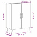 vidaXL Széf Fekete tölgy 69,5 x 34 x 90 cm Faanyag