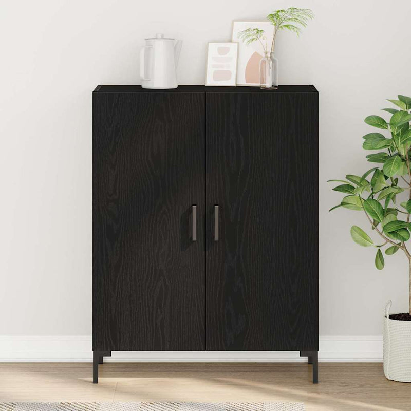 vidaXL Oldalszekrény Fekete tölgy 69.5 x 34 x 90 cm Faanyag