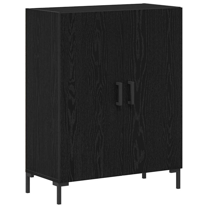 vidaXL Oldalszekrény Fekete tölgy 69.5 x 34 x 90 cm Faanyag