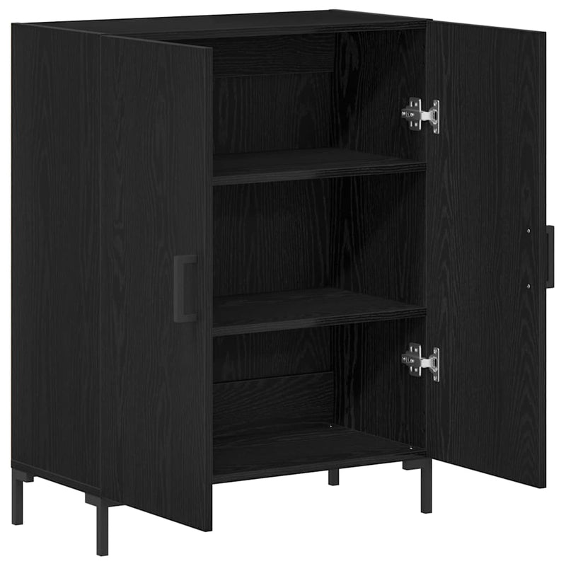 vidaXL Oldalszekrény Fekete tölgy 69.5 x 34 x 90 cm Faanyag