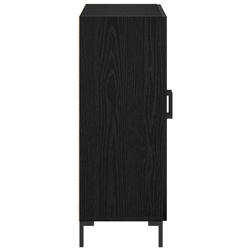 vidaXL Oldalszekrény Fekete tölgy 69.5 x 34 x 90 cm Faanyag