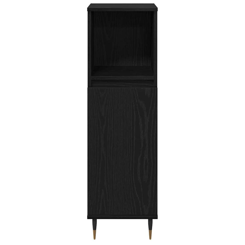 vidaXL Fürdőszoba Székény Fekete tölgy 30 x 30 x 100 cm Faanyag