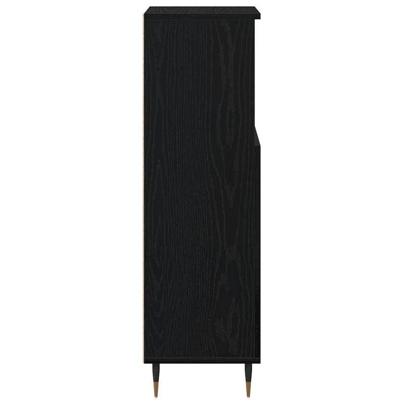 vidaXL Fürdőszoba Székény Fekete tölgy 30 x 30 x 100 cm Faanyag