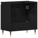 vidaXL Fürdőszobai mosdószekrény Fekete tölgy 58 x 33 x 60 cm Faanyag