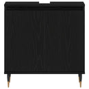 vidaXL Fürdőszobai mosdószekrény Fekete tölgy 58 x 33 x 60 cm Faanyag