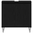 vidaXL Fürdőszobai mosdószekrény Fekete tölgy 58 x 33 x 60 cm Faanyag