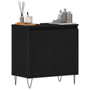 vidaXL Fürdőszobai mosdószekrény Fekete tölgy 58 x 33 x 60 cm Faanyag