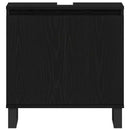 vidaXL Fürdőszobai mosdószekrény Fekete tölgy 58 x 33 x 60 cm Faanyag