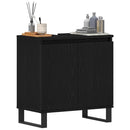 vidaXL Fürdőszobai mosdószekrény Fekete tölgy 58 x 33 x 60 cm Faanyag