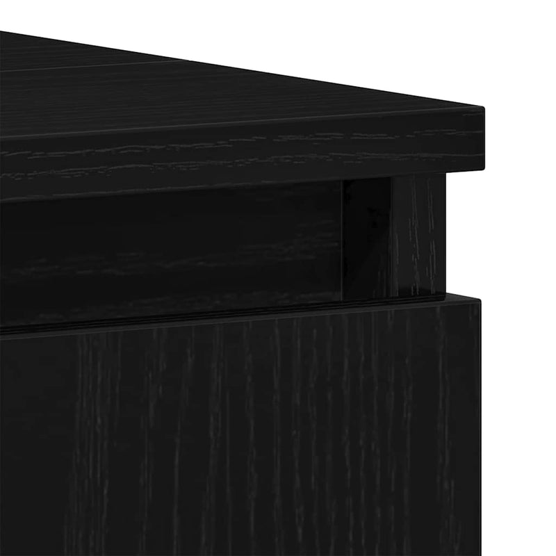 vidaXL Mosdószekrény fiókkal Fekete tölgy 65 x 33 x 60 cm Faanyag