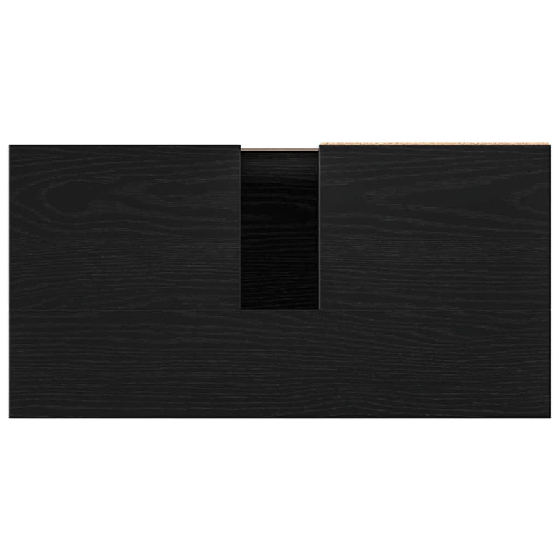 vidaXL Mosdószekrény fiókkal Fekete tölgy 65 x 33 x 60 cm Faanyag