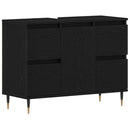 vidaXL Fürdőszobai mosdószekrény Fekete tölgy 80 x 33 x 60 cm Faanyag
