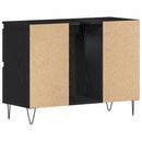 vidaXL Fürdőszobai mosdószekrény Fekete tölgy 80 x 33 x 60 cm Faanyag
