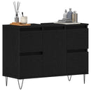 vidaXL Fürdőszobai mosdószekrény Fekete tölgy 80 x 33 x 60 cm Faanyag