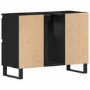 vidaXL Fürdőszoba Székény fiókkal Fekete tölgy 80 x 33 x 60 cm Faanyag