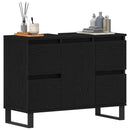 vidaXL Fürdőszoba Székény fiókkal Fekete tölgy 80 x 33 x 60 cm Faanyag