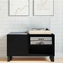 vidaXL Hanglemez szekrény ajtóval Fekete tölgy 85 x 38 x 48 cm Faanyag