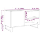 vidaXL Hanglemez szekrény ajtóval Fekete tölgy 85 x 38 x 48 cm Faanyag