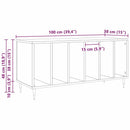 vidaXL Hanglemez szekrény Fekete tölgy 100 x 38 x 48 cm Faanyag